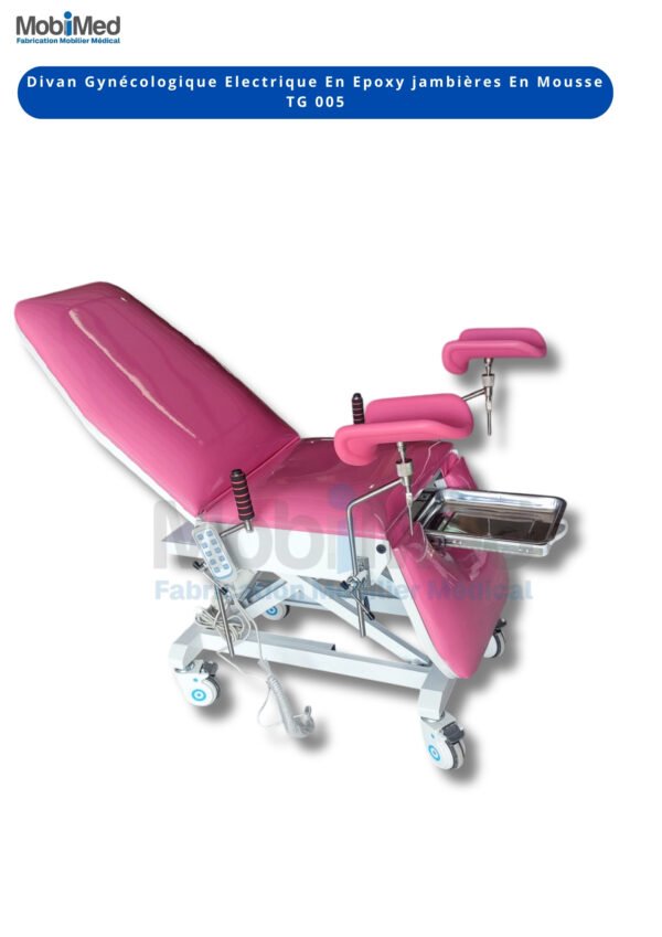 Divan Gynécologique Electrique En Epoxy jambières En Mousse  TG 005