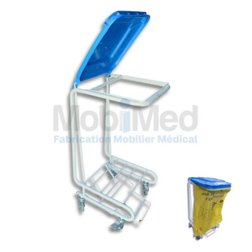 CHARIOT COLLECTEUR DE DECHET AVEC COUVERCLE CHD-02