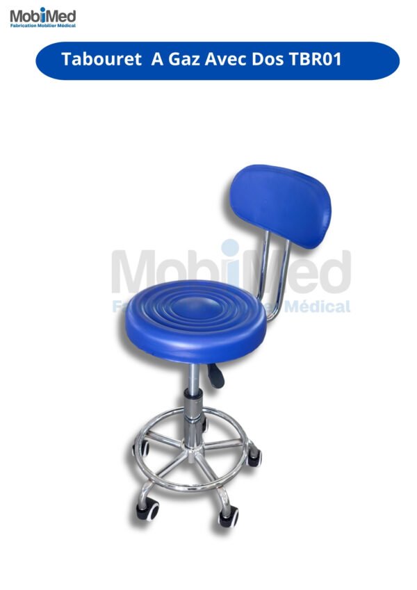 Tabouret  A Gaz Avec Dos TBR01