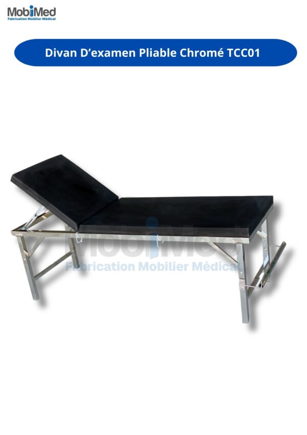 Divan D’examen Pliable Chromé TCC01