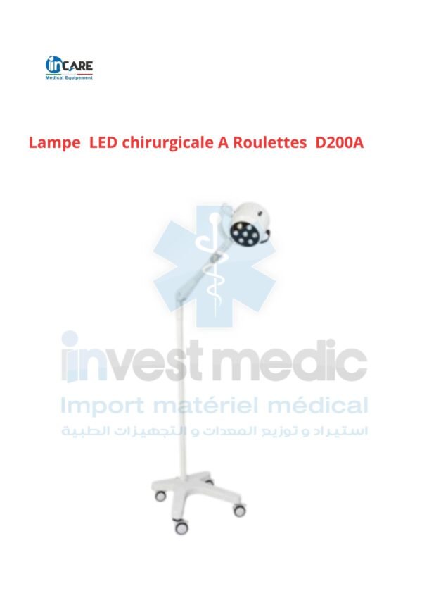 Lampe LED Chirurgical A Roulettes D200A