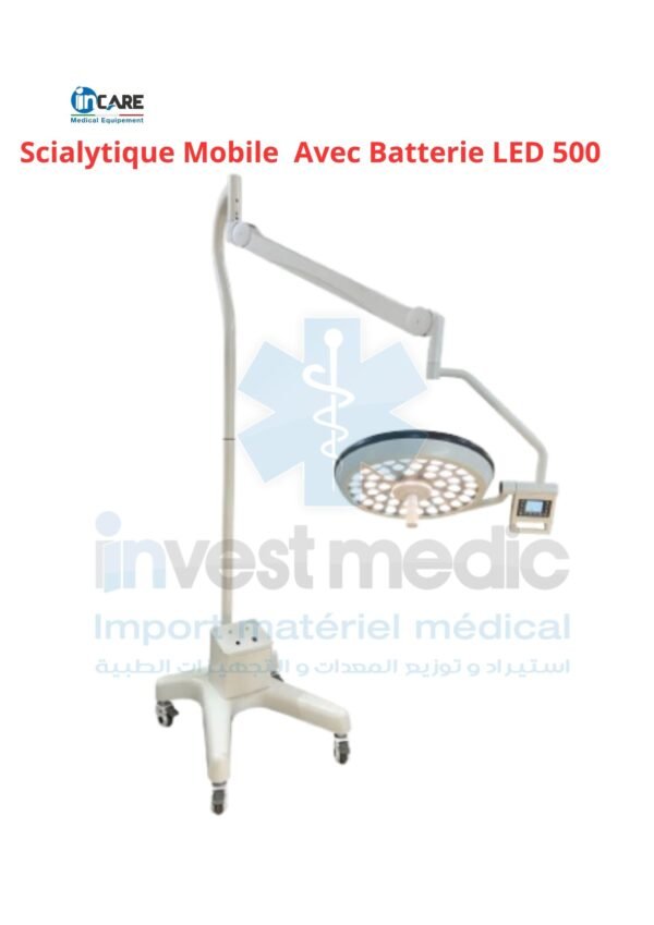 Scialytique Mobile Avec Batterie LED 500