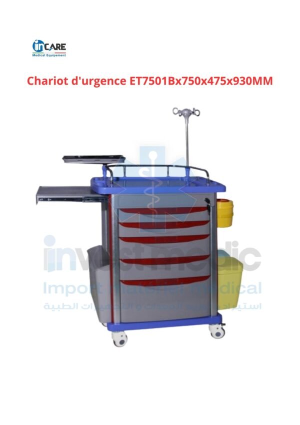 Chariot d'urgence ET7501Bx750x475x930MM