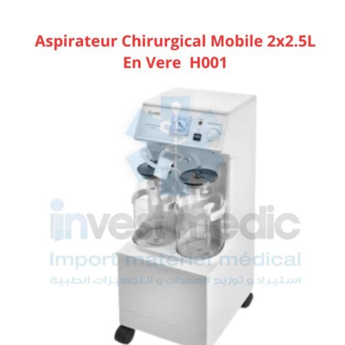 Aspirateur Chirurgical Mobile 2x2.5L En Vere H001