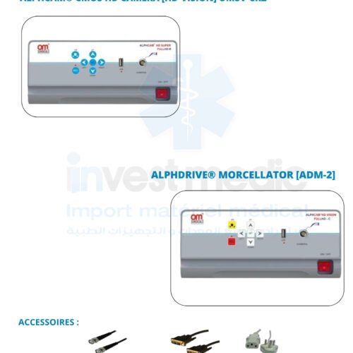 CAMERA ENDOSCOPIQUE-(ALPHCAM® CMOS HD CAMERA [HD-VISION] OMSV-CRZ) / (ALPHDRIVE® MORCELLATOR [ADM-2])