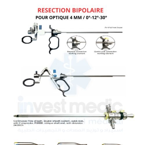 RESECTION BIPOLAIRE  POUR OPTIQUE 4 MM / 0°-12°-30°