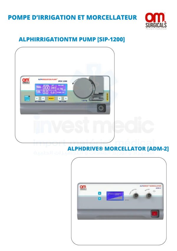 POMPE D’IRRIGATION ET Morcellateur - (ALPHIRRIGATIONTM PUMP [SIP-1200] /ALPHDRIVE® MORCELLATOR [ADM-2])