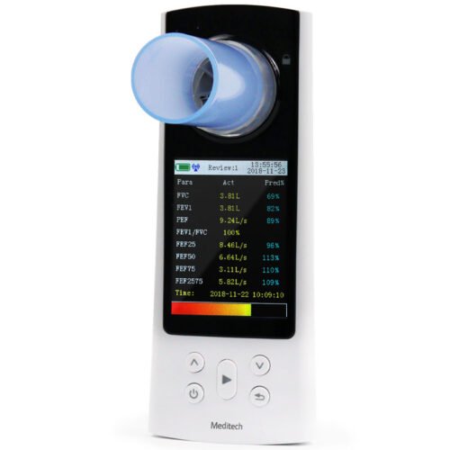 Spiromètre EFR De Poche Avec 8 Parametres  Spirox plus CVF.FEVI.FEP. FEF25  FEF50.FEF75.FEF2575