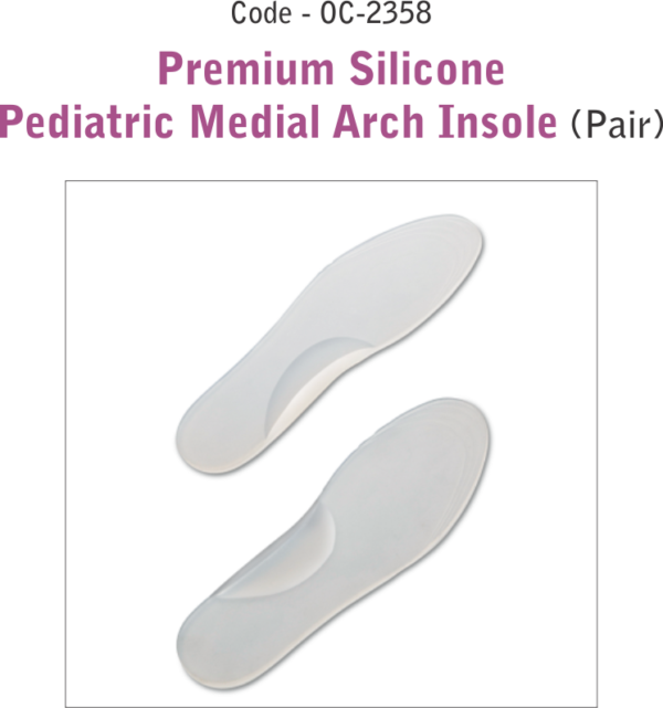 Premium Silicone Pediatric Medial Arch Insole (Pair) OC-2358